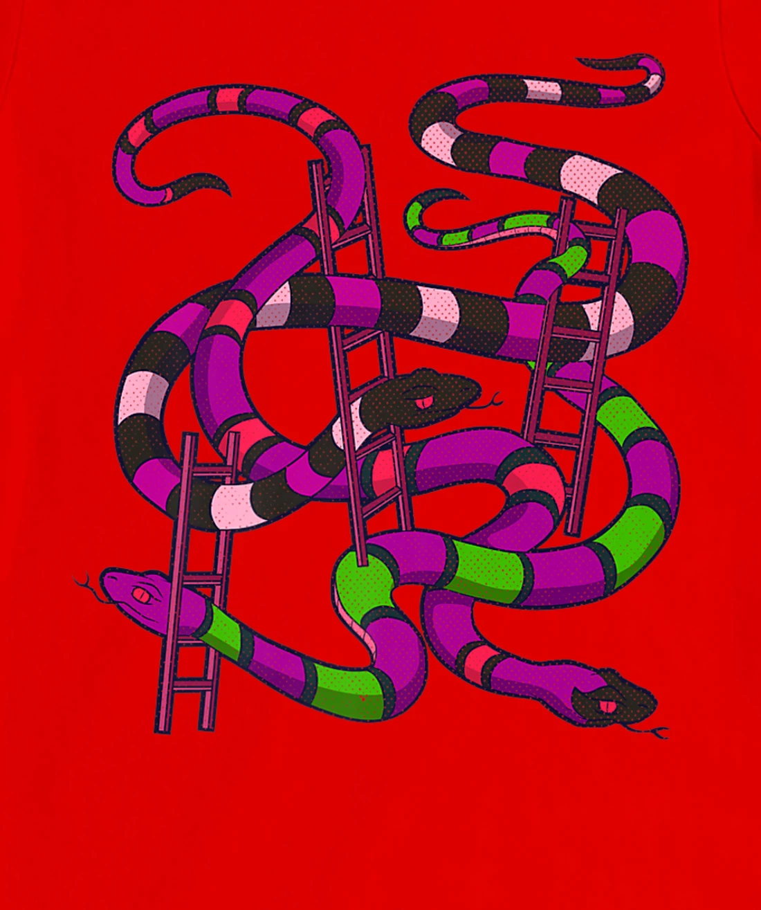 Snakes and Ladders Dark Humor Board Game Horror Gamer T-Shirt, Kid T-Shirt and Women T-Shirt