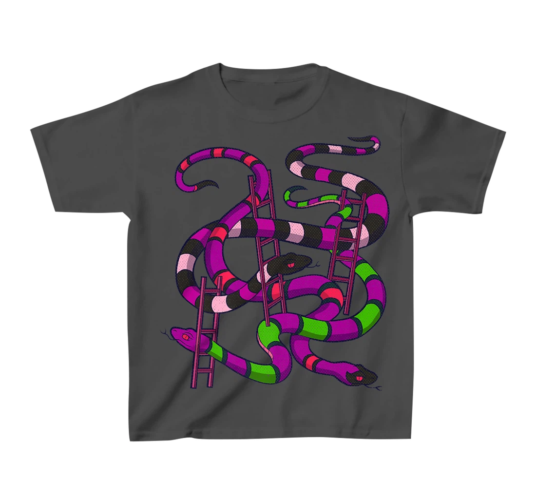 Snakes and Ladders Dark Humor Board Game Horror Gamer T-Shirt, Kid T-Shirt and Women T-Shirt