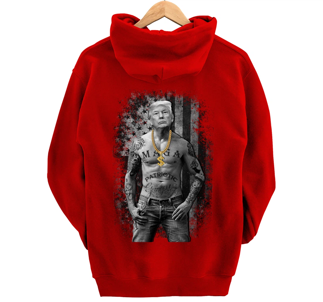 Patriotic Trump Gangster Anti Liberal Pro Republican Funny Pullover Hoodie