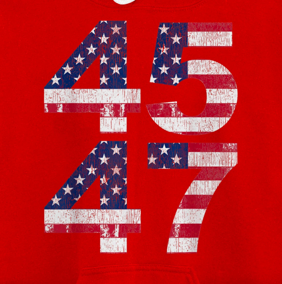 President Trump 45 47 2024 Election Vintage American Flag Pullover Hoodie