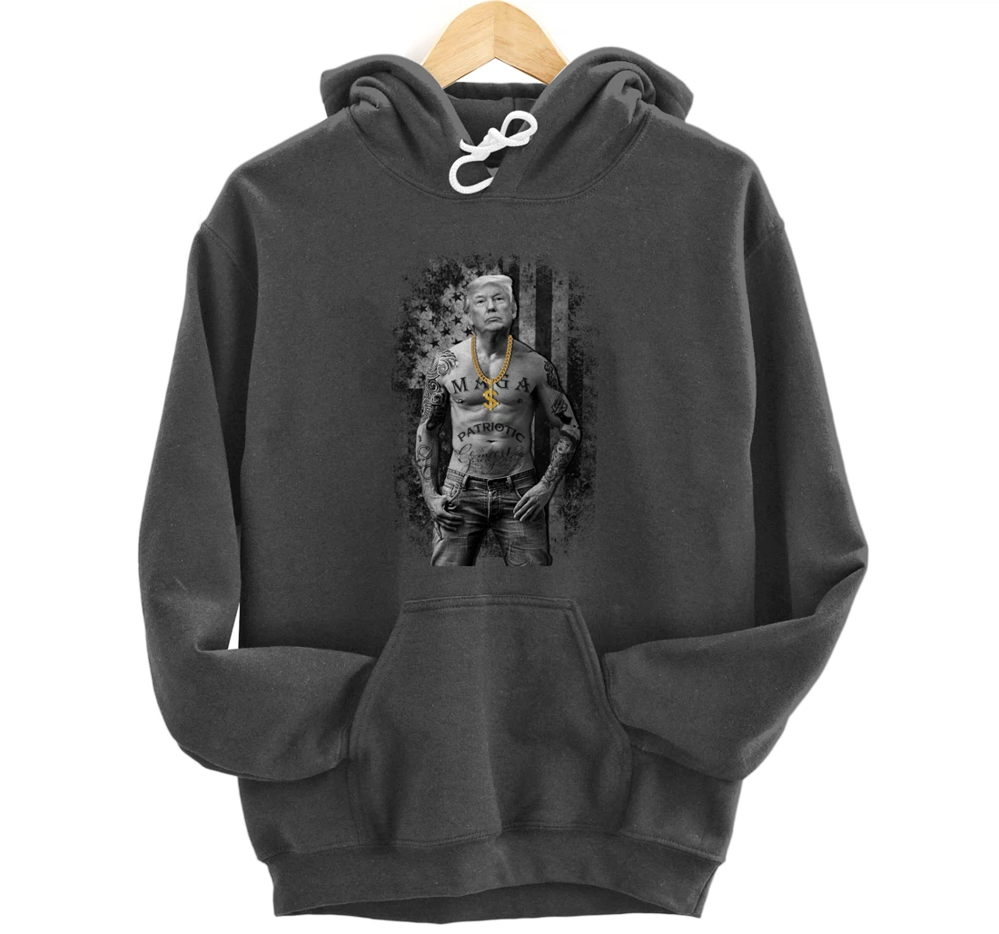 Patriotic Trump Gangster Anti Liberal Pro Republican Funny Pullover Hoodie