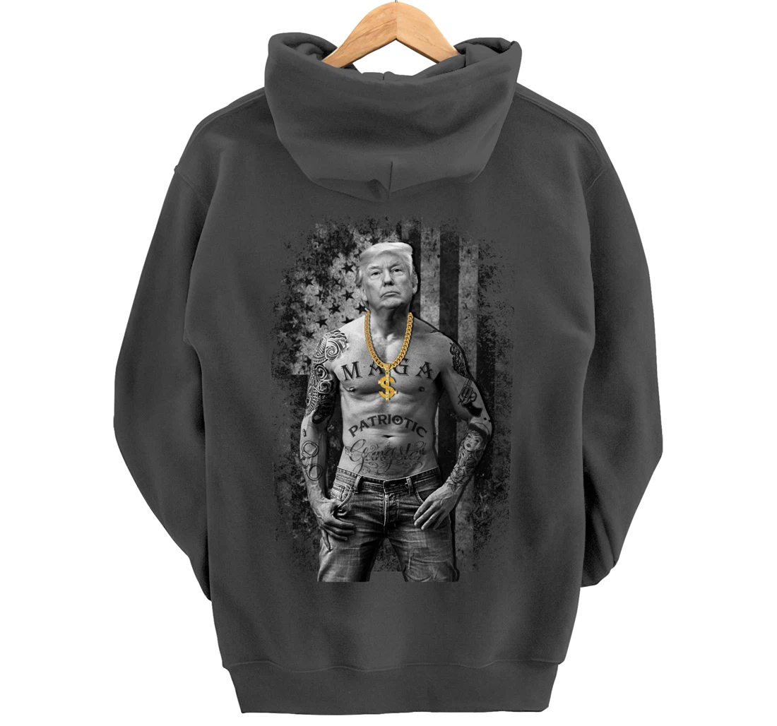 Patriotic Trump Gangster Anti Liberal Pro Republican Funny Pullover Hoodie