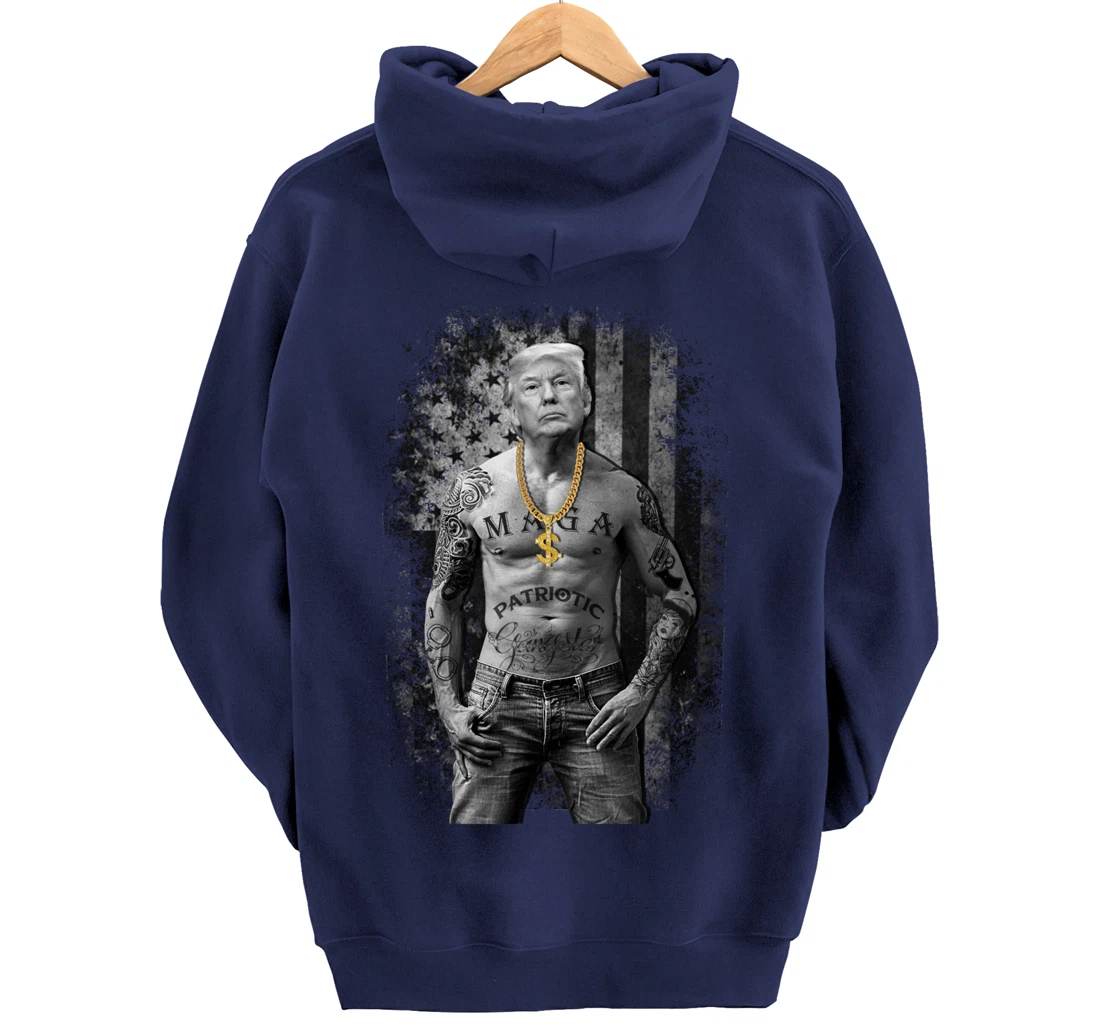Patriotic Trump Gangster Anti Liberal Pro Republican Funny Pullover Hoodie