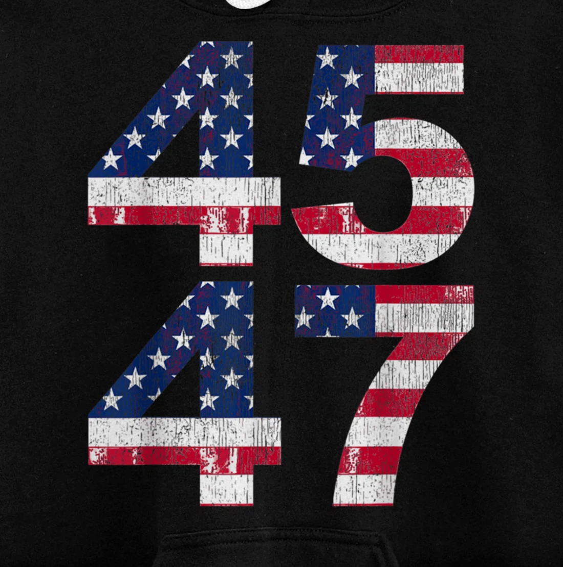 President Trump 45 47 2024 Election Vintage American Flag Pullover Hoodie