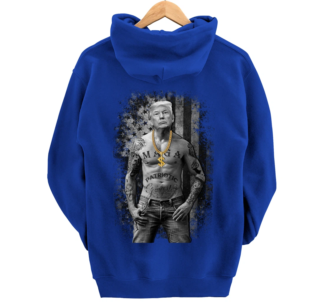 Patriotic Trump Gangster Anti Liberal Pro Republican Funny Pullover Hoodie