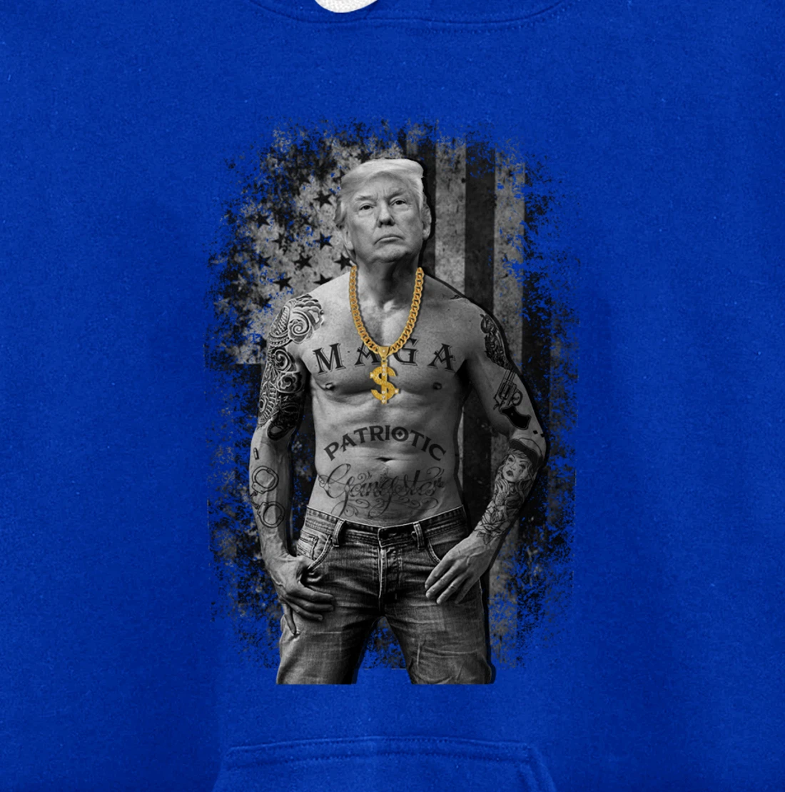 Patriotic Trump Gangster Anti Liberal Pro Republican Funny Pullover Hoodie