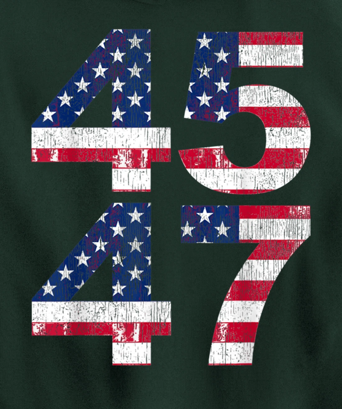 President Trump 45 47 2024 Election Vintage American Flag Pullover Hoodie