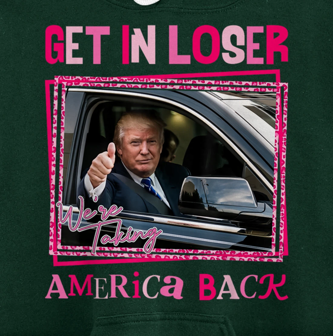 Donald Trump 2024 Get In Loser We're Taking America Back Pullover Hoodie