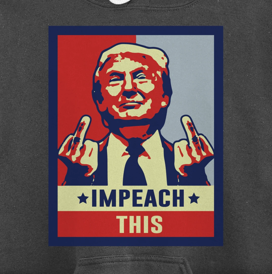 Impeach This Republican Conservative Trump Print on the back Pullover Hoodie