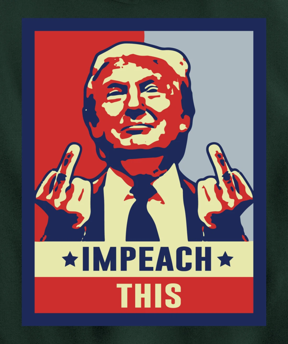 Impeach This Republican Conservative Trump Print on the back Pullover Hoodie