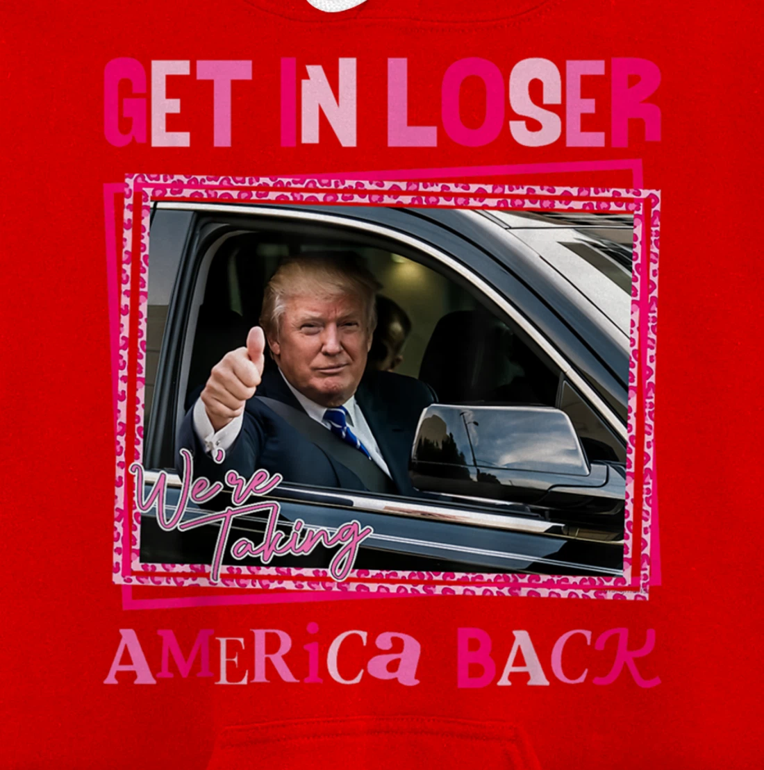 Donald Trump 2024 Get In Loser We're Taking America Back Pullover Hoodie