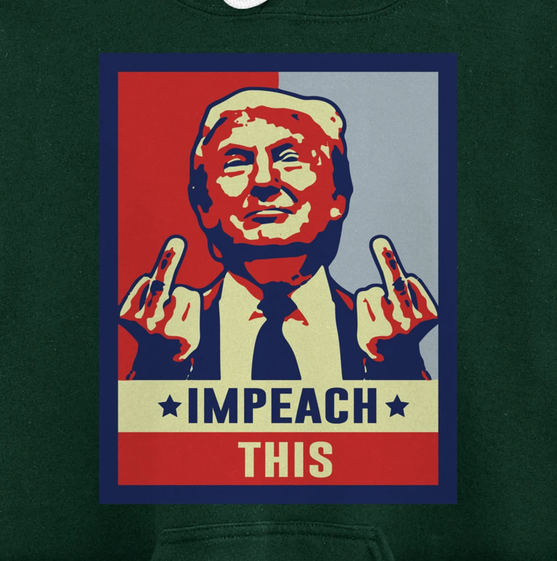 Impeach This Republican Conservative Trump Print on the back Pullover Hoodie