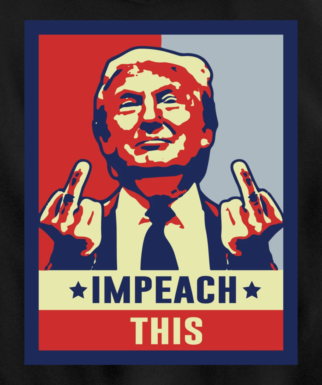 Impeach This Republican Conservative Trump Print on the back Pullover Hoodie