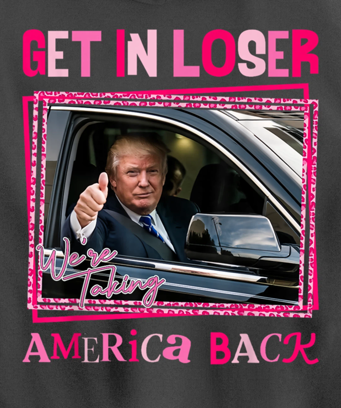 Donald Trump 2024 Get In Loser We're Taking America Back Pullover Hoodie