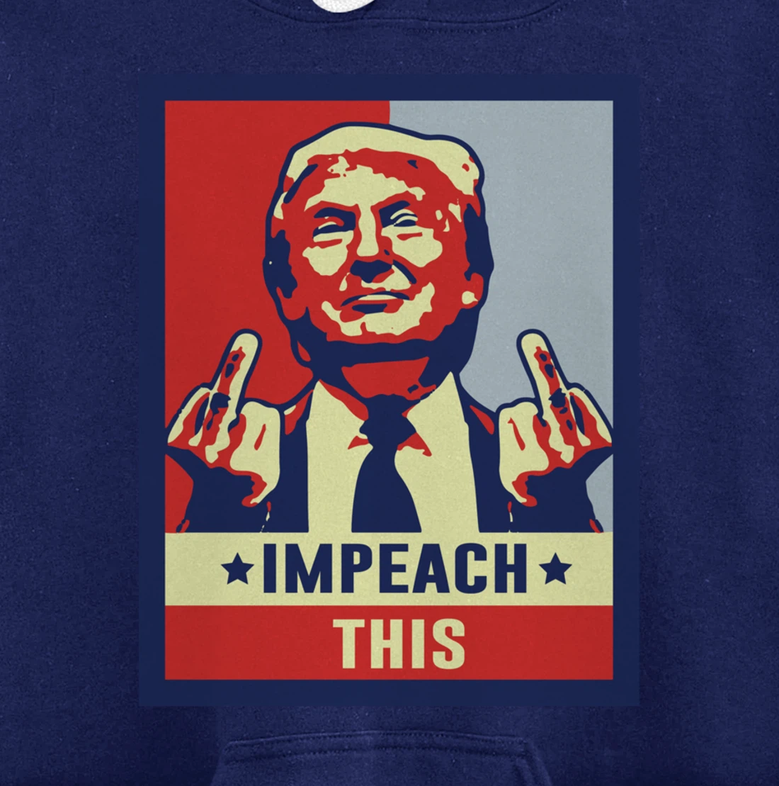 Impeach This Republican Conservative Trump Print on the back Pullover Hoodie