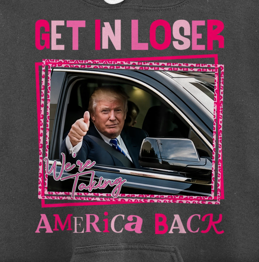 Donald Trump 2024 Get In Loser We're Taking America Back Pullover Hoodie