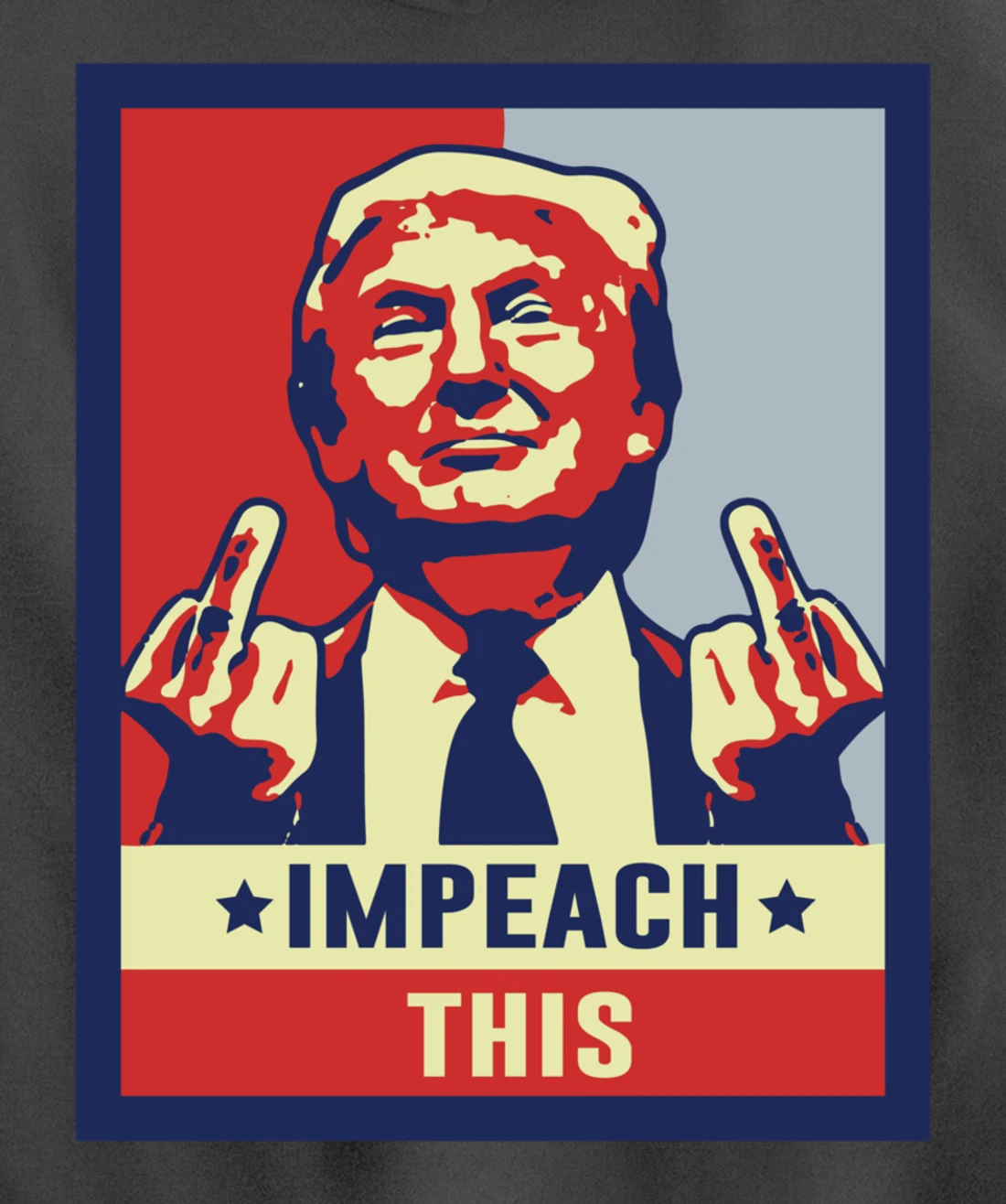 Impeach This Republican Conservative Trump Print on the back Pullover Hoodie