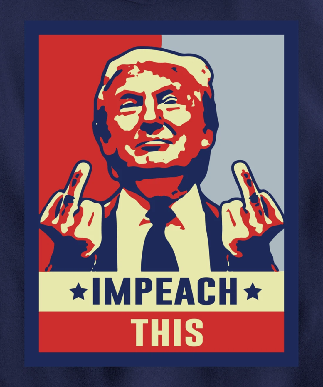 Impeach This Republican Conservative Trump Print on the back Pullover Hoodie