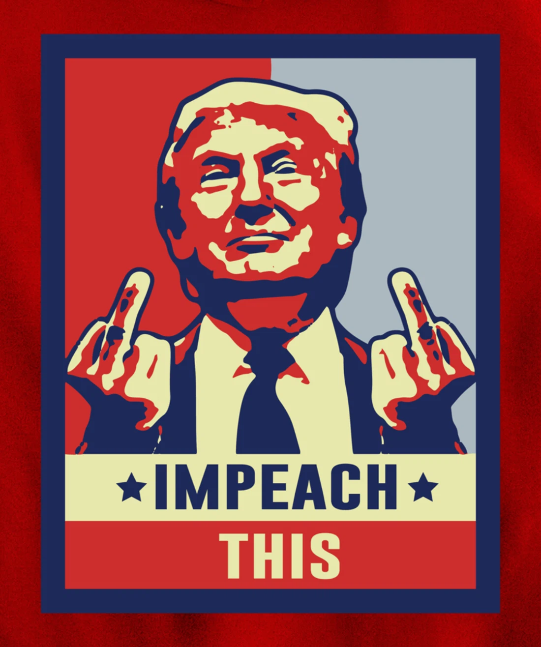 Impeach This Republican Conservative Trump Print on the back Pullover Hoodie