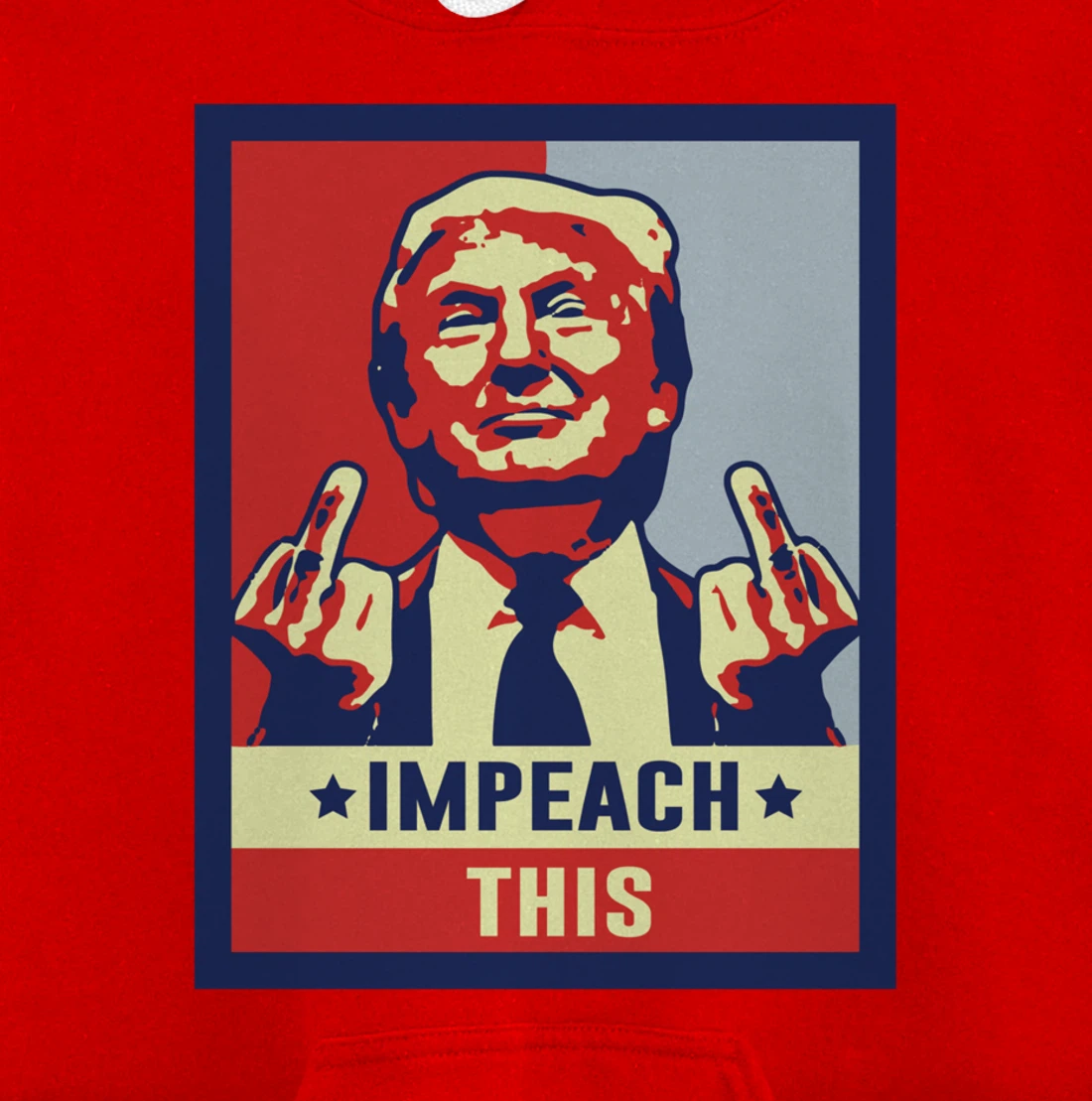 Impeach This Republican Conservative Trump Print on the back Pullover Hoodie