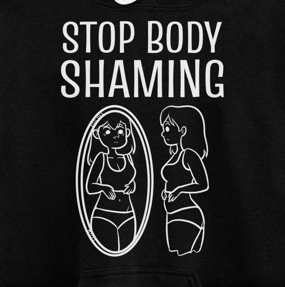 Stop Body Shaming Model Pullover Hoodie