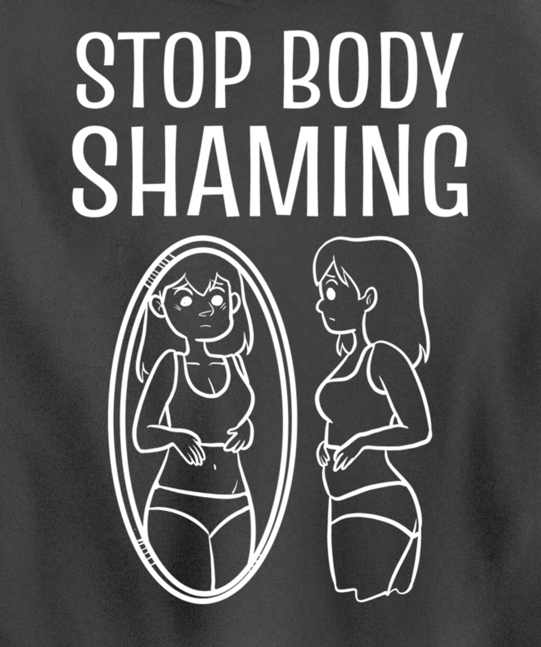 Stop Body Shaming Model Pullover Hoodie