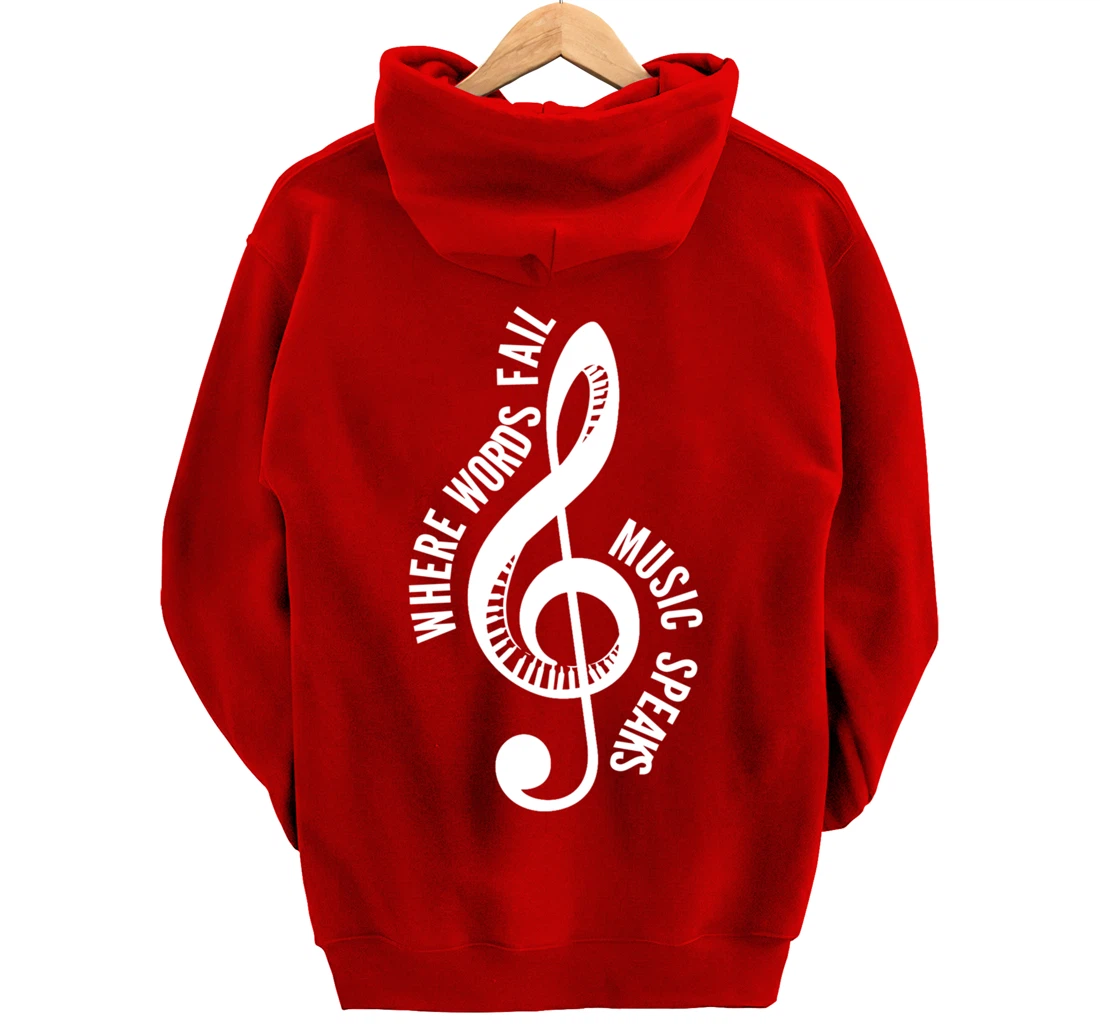 Where Music Speaks Song Writer Pullover Hoodie