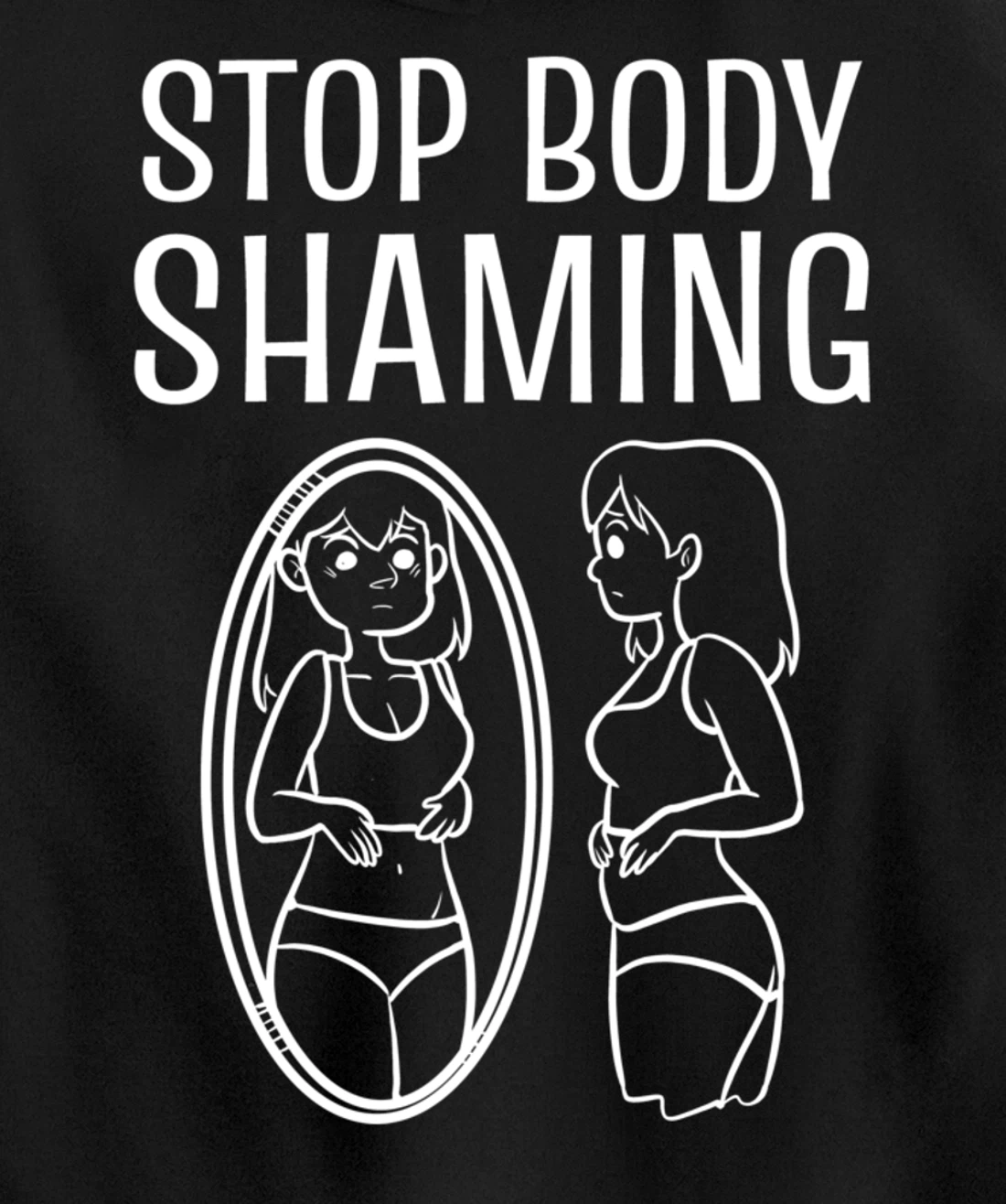 Stop Body Shaming Model Pullover Hoodie