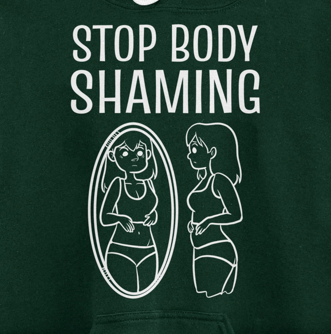 Stop Body Shaming Model Pullover Hoodie