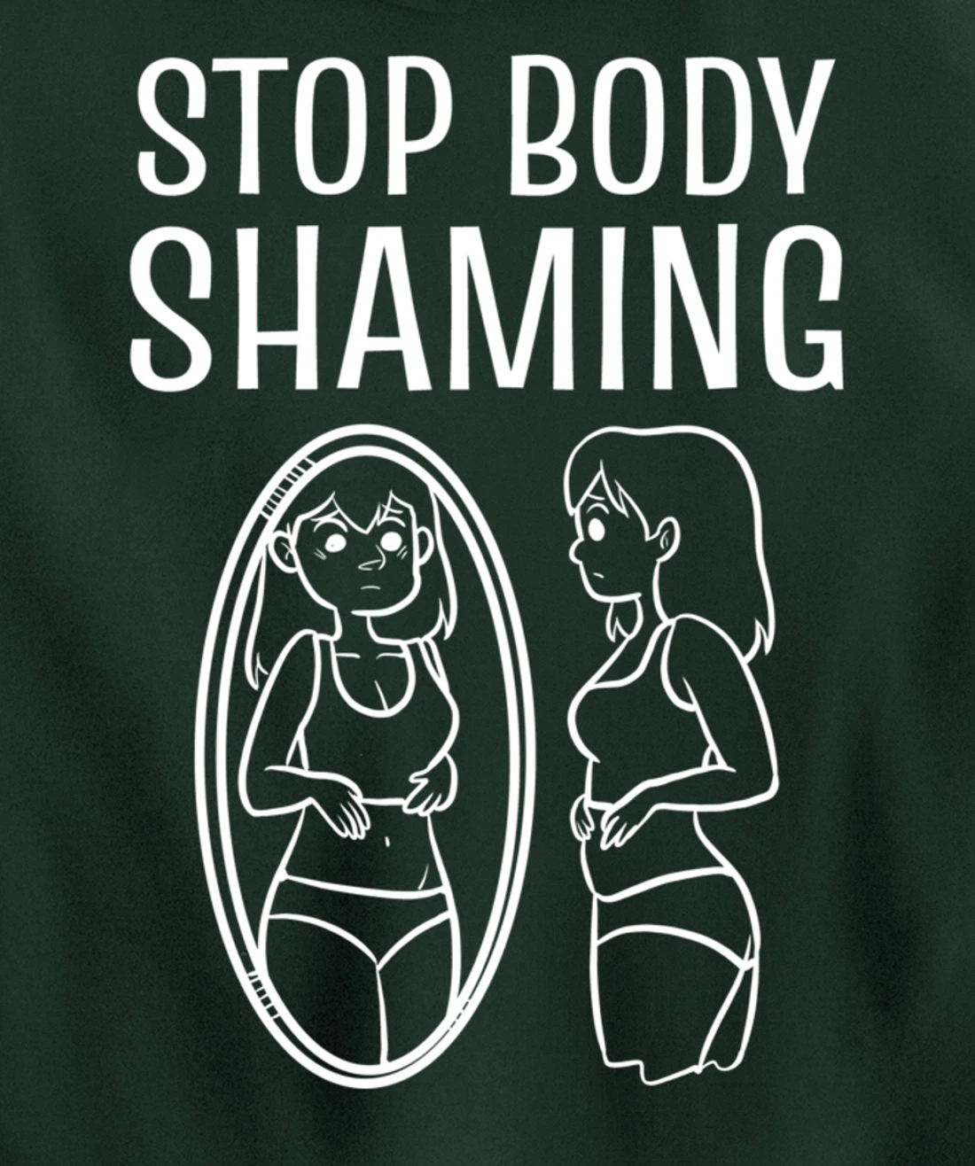 Stop Body Shaming Model Pullover Hoodie
