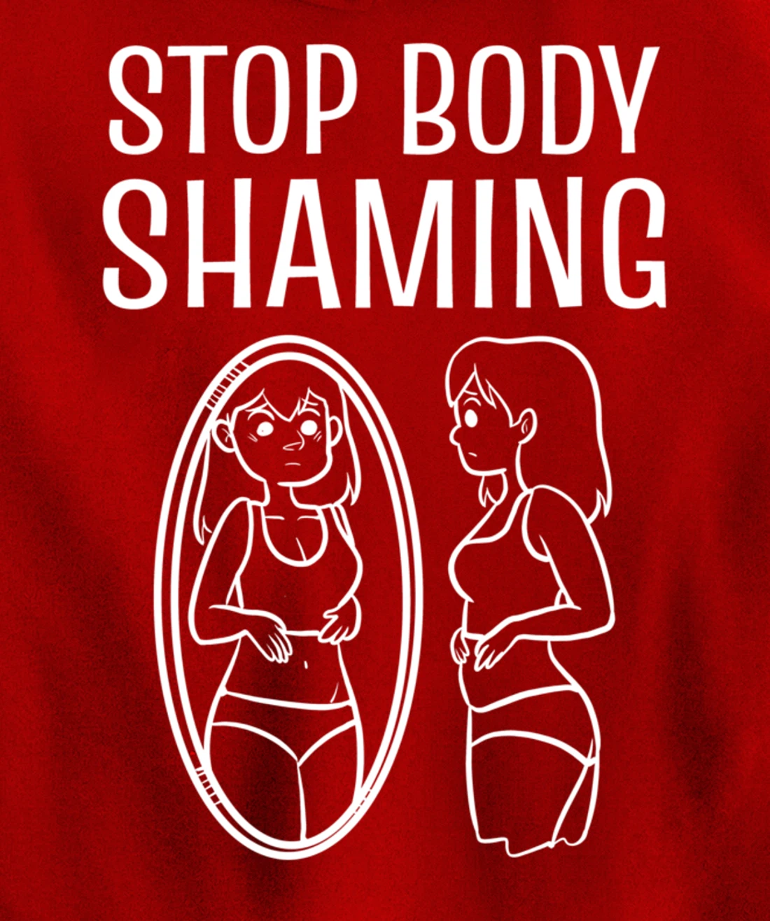 Stop Body Shaming Model Pullover Hoodie