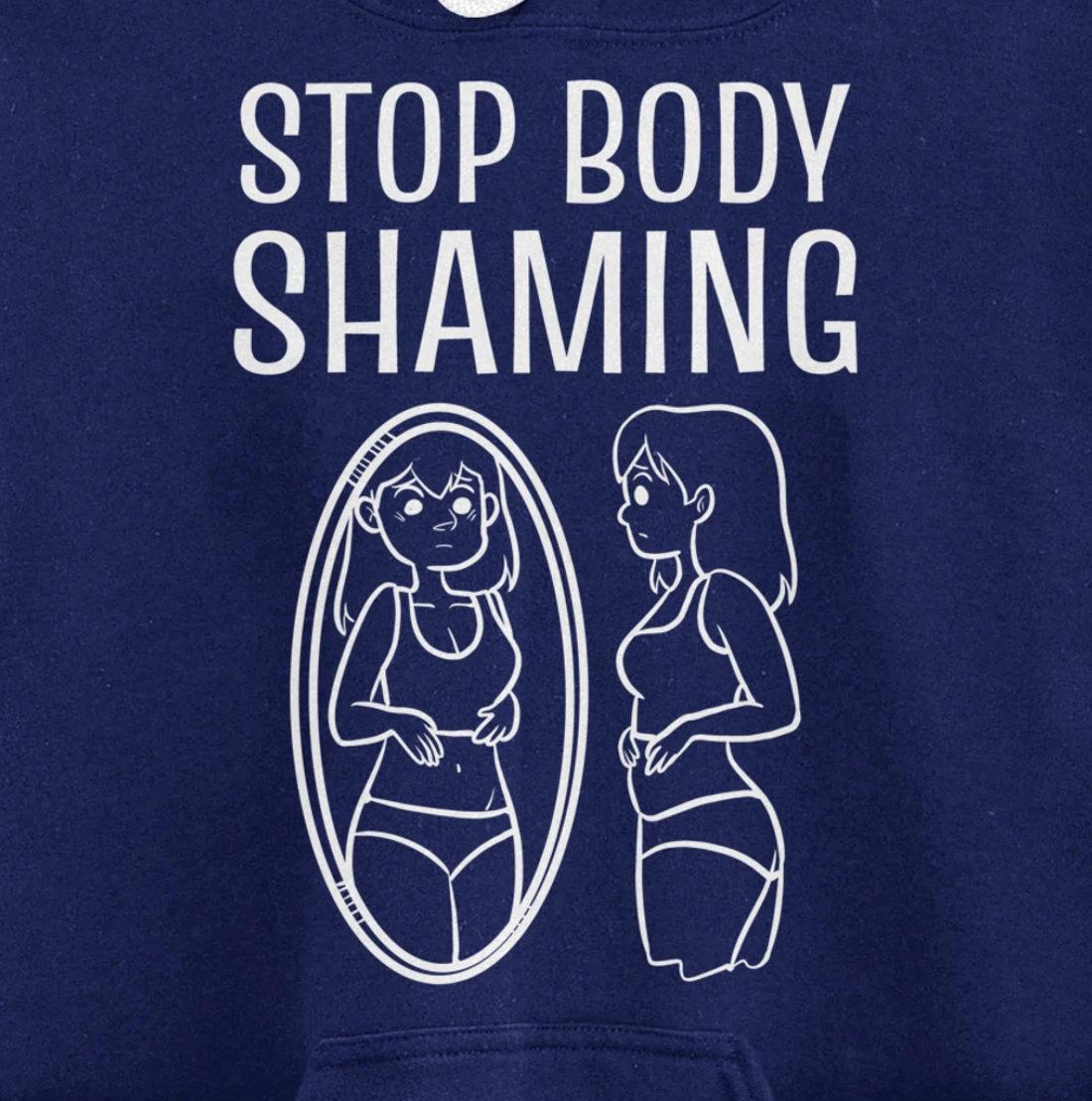 Stop Body Shaming Model Pullover Hoodie