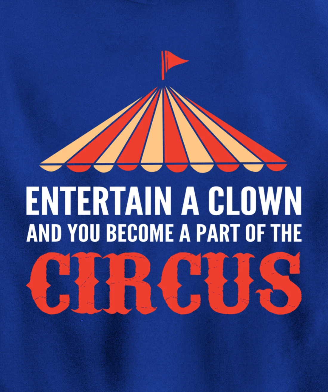 Entertain a Clown Humorous Person Pullover Hoodie