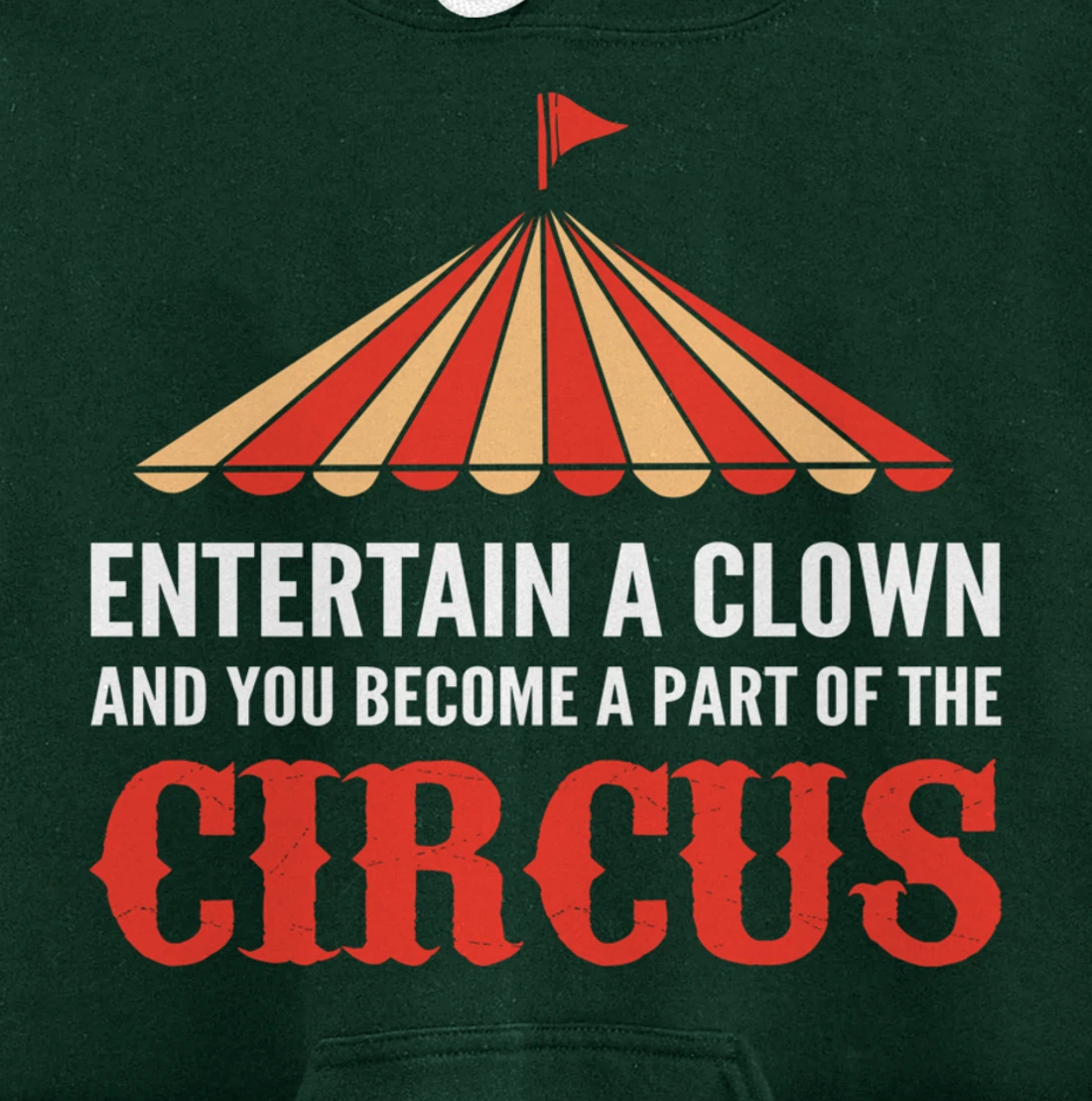 Entertain a Clown Humorous Person Pullover Hoodie