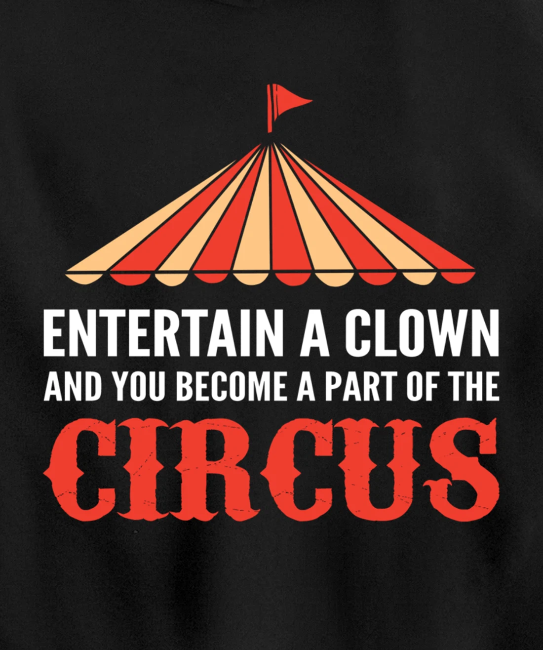 Entertain a Clown Humorous Person Pullover Hoodie