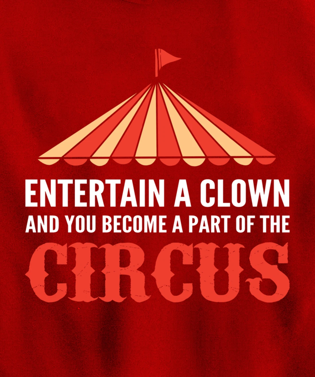 Entertain a Clown Humorous Person Pullover Hoodie