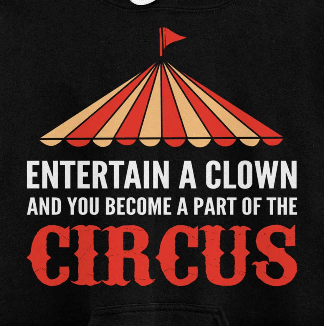 Entertain a Clown Humorous Person Pullover Hoodie