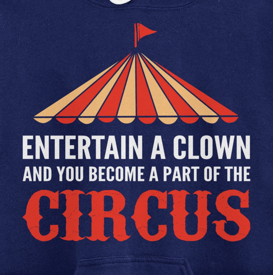 Entertain a Clown Humorous Person Pullover Hoodie