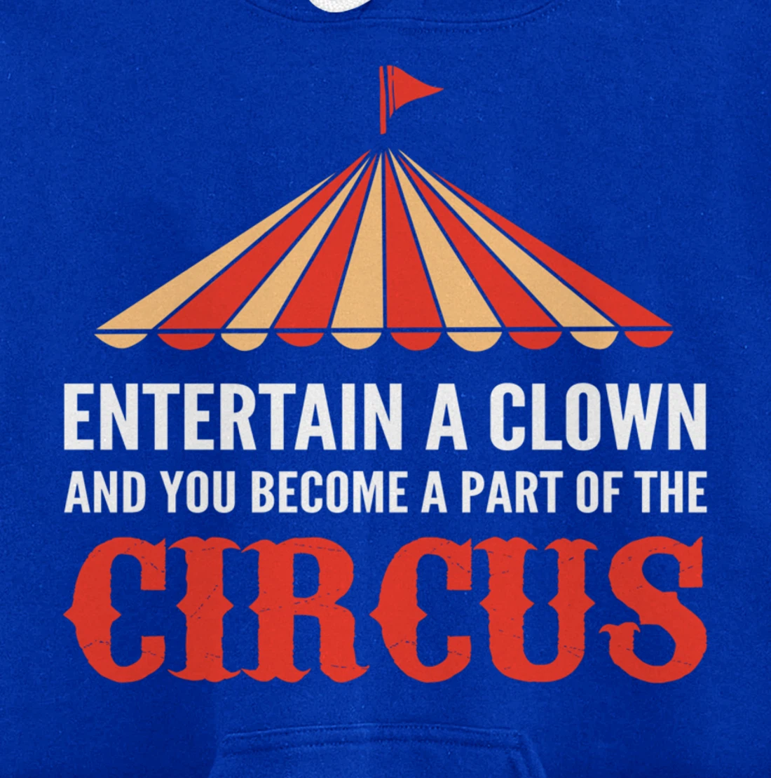 Entertain a Clown Humorous Person Pullover Hoodie