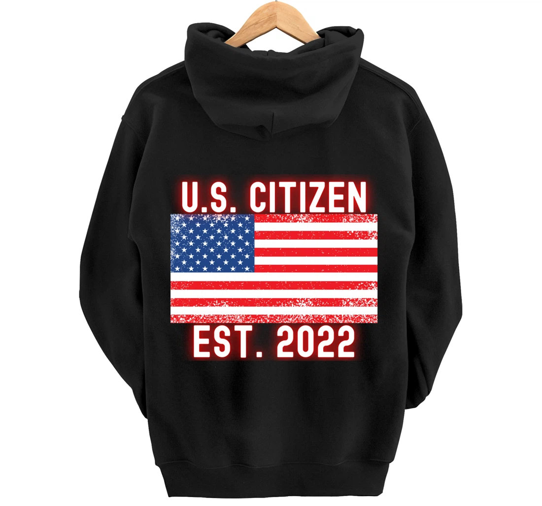 US Citizen Mr. Freedom Basketball U.S. USA Flag Est. 2022 Pullover Hoodie
