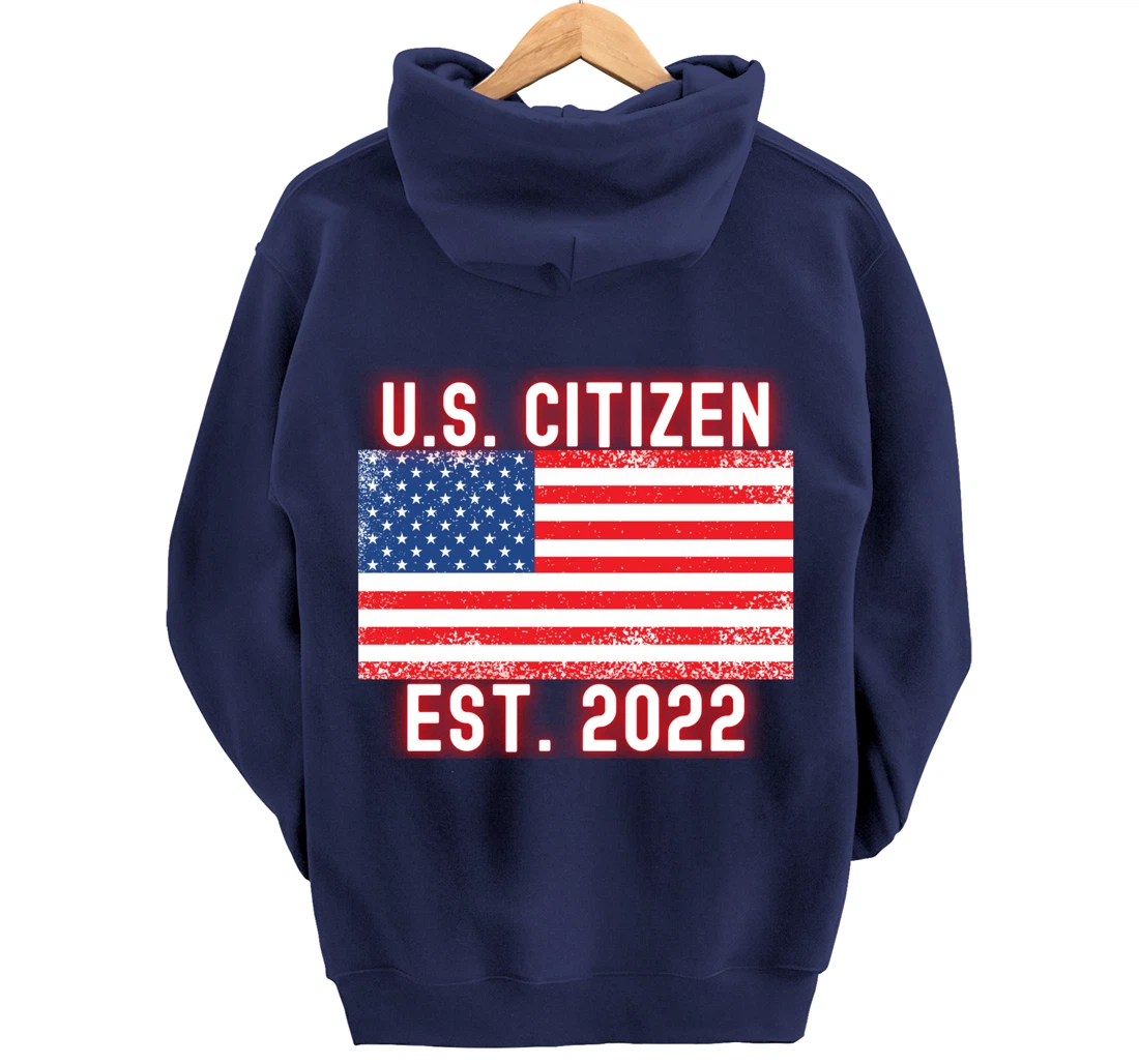 US Citizen Mr. Freedom Basketball U.S. USA Flag Est. 2022 Pullover Hoodie
