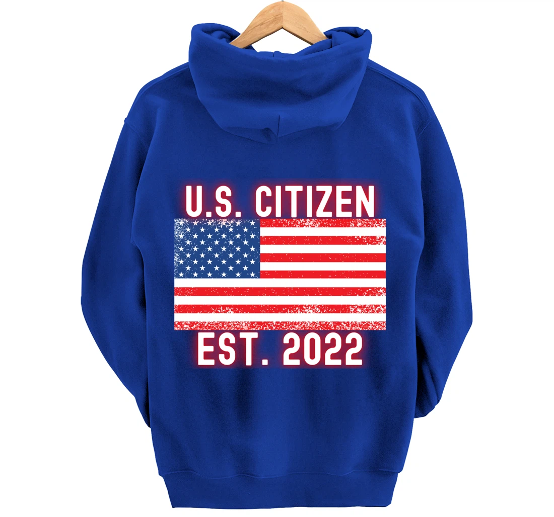 US Citizen Mr. Freedom Basketball U.S. USA Flag Est. 2022 Pullover Hoodie