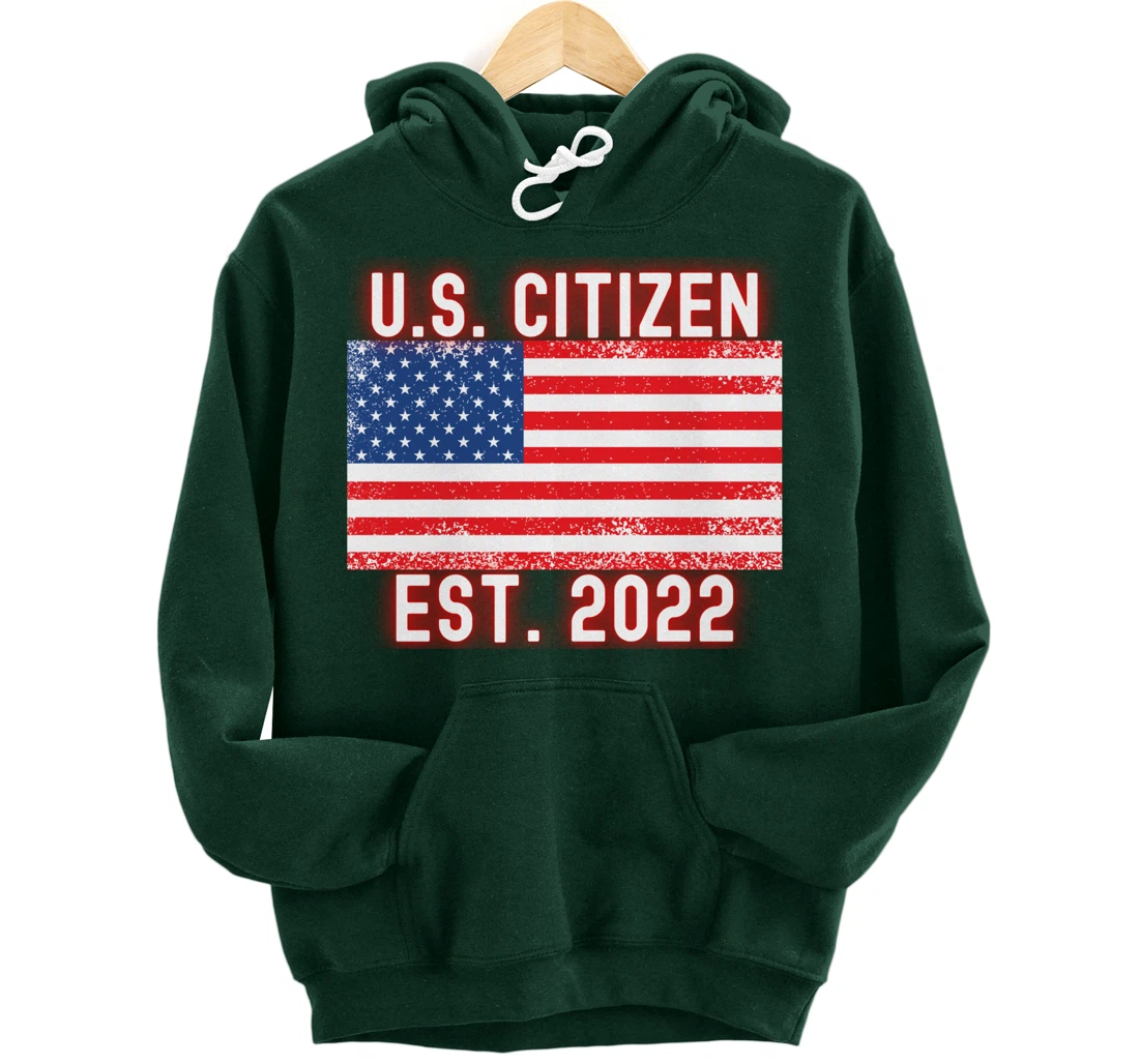 US Citizen Mr. Freedom Basketball U.S. USA Flag Est. 2022 Pullover Hoodie