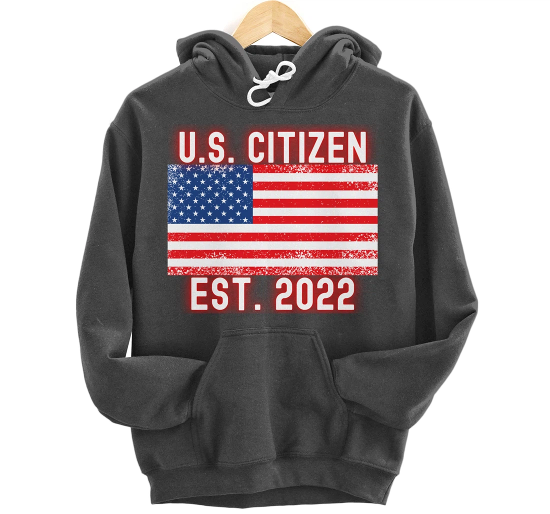 US Citizen Mr. Freedom Basketball U.S. USA Flag Est. 2022 Pullover Hoodie