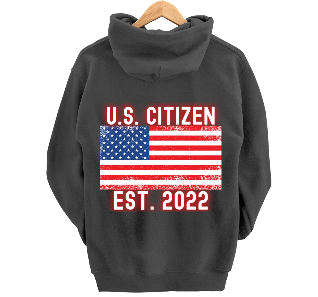 US Citizen Mr. Freedom Basketball U.S. USA Flag Est. 2022 Pullover Hoodie