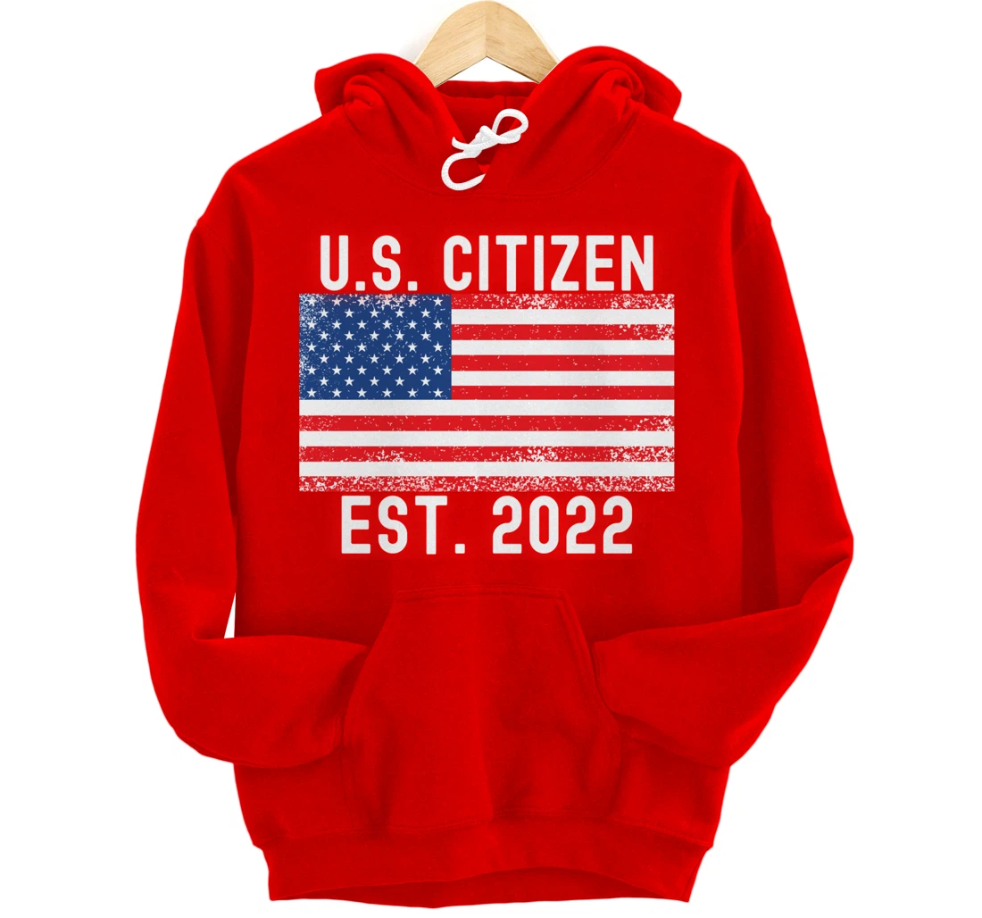 US Citizen Mr. Freedom Basketball U.S. USA Flag Est. 2022 Pullover Hoodie