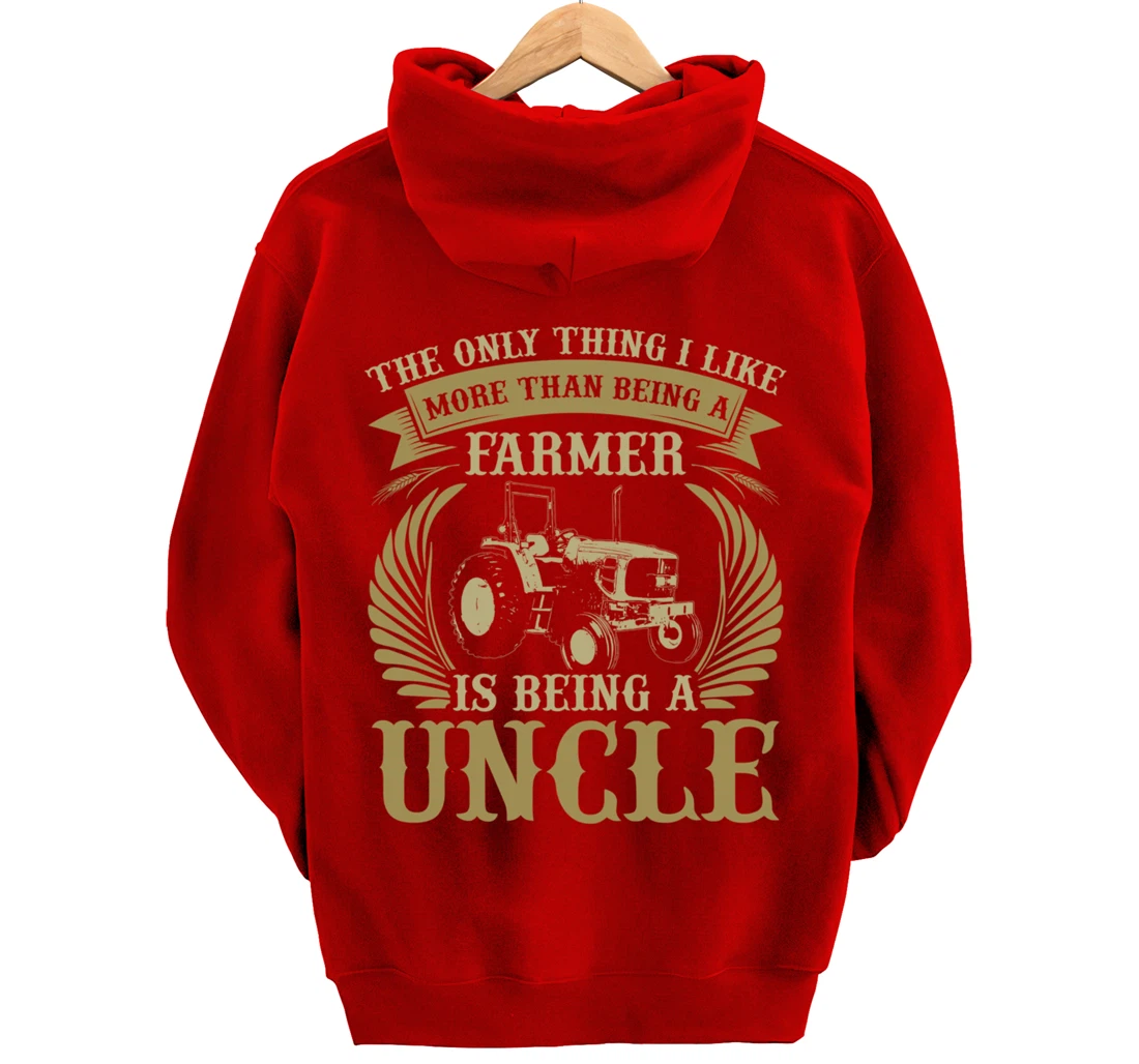 Funny Farming Lover Graphic for Uncles and Men Farmer Pullover Hoodie