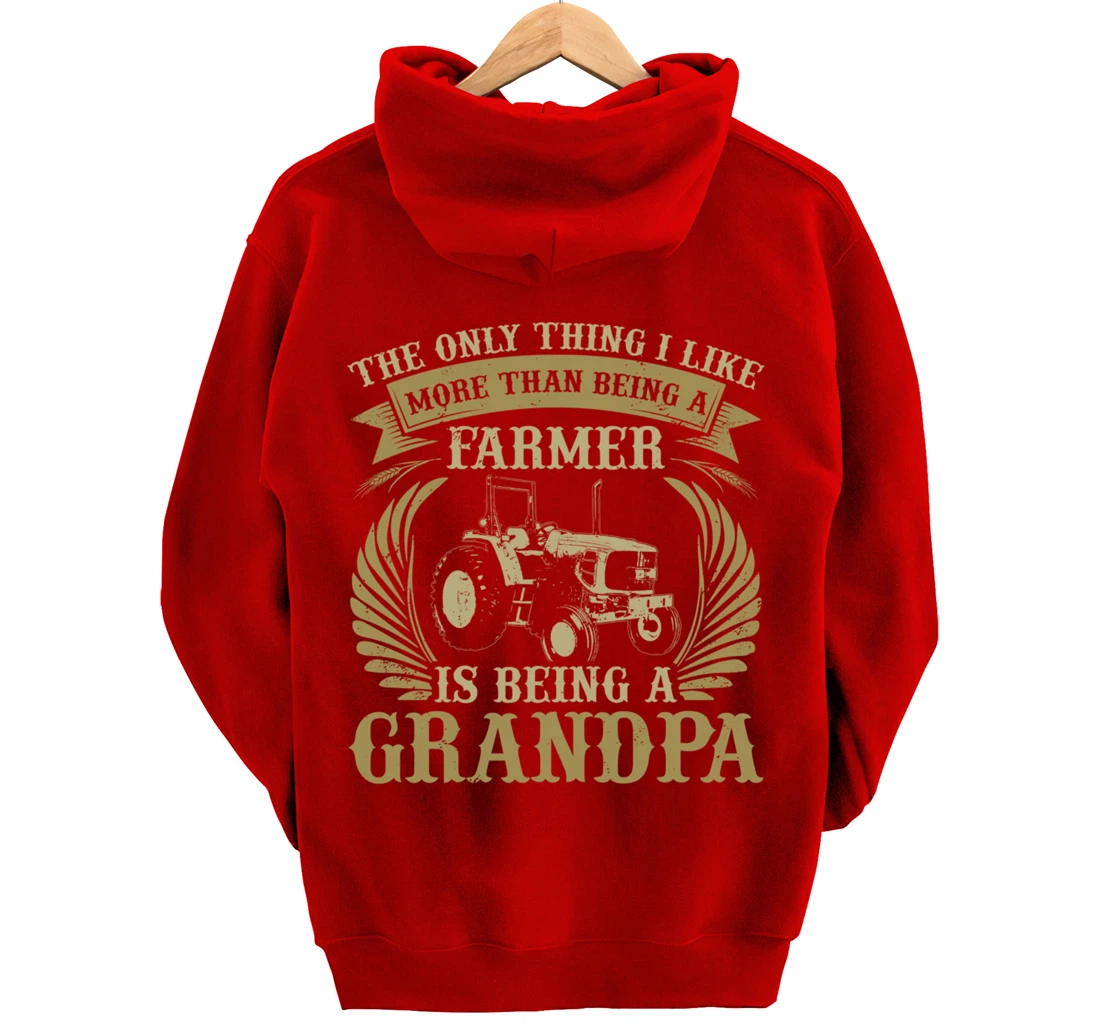 Funny Farming Lover Graphic for Grandpas and Men Farmer Pullover Hoodie