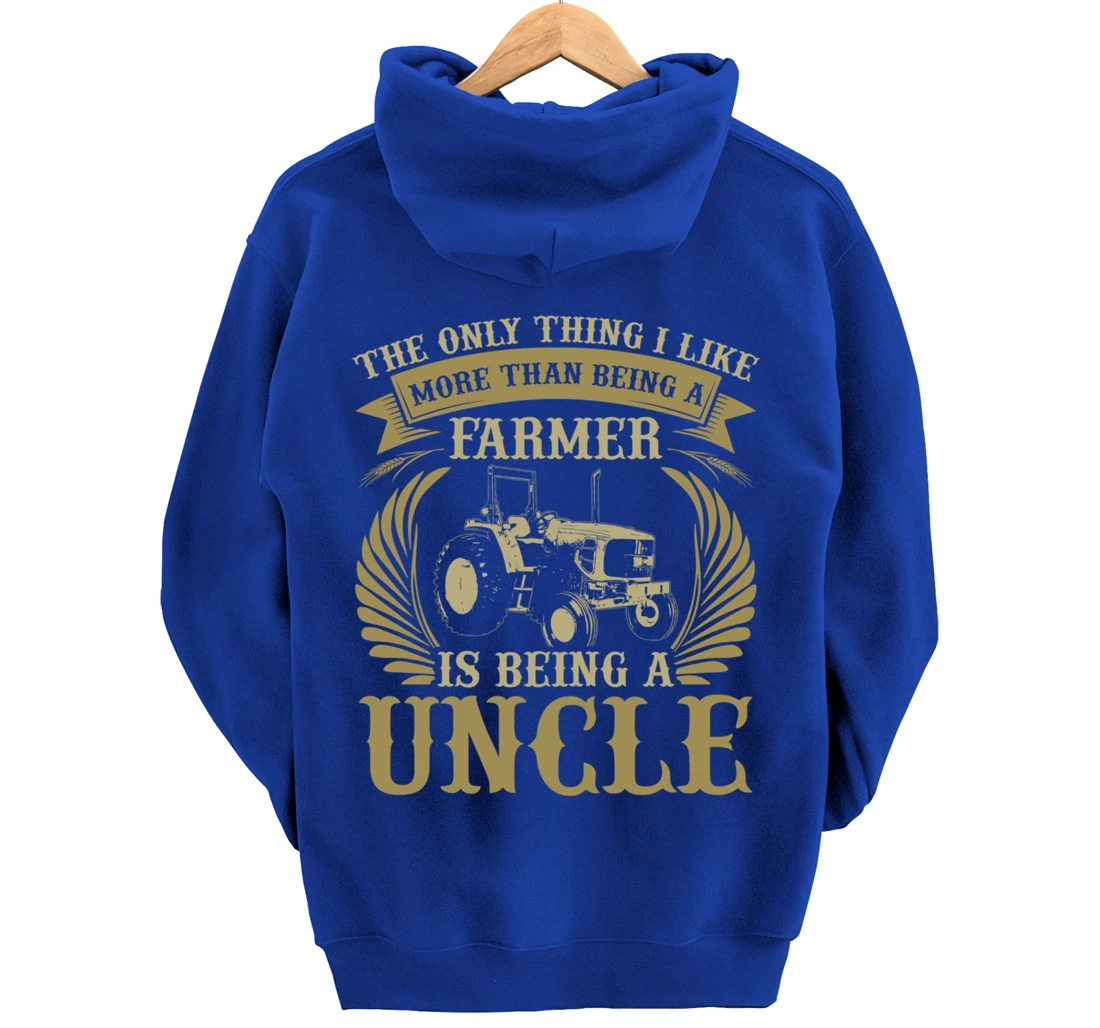 Funny Farming Lover Graphic for Uncles and Men Farmer Pullover Hoodie