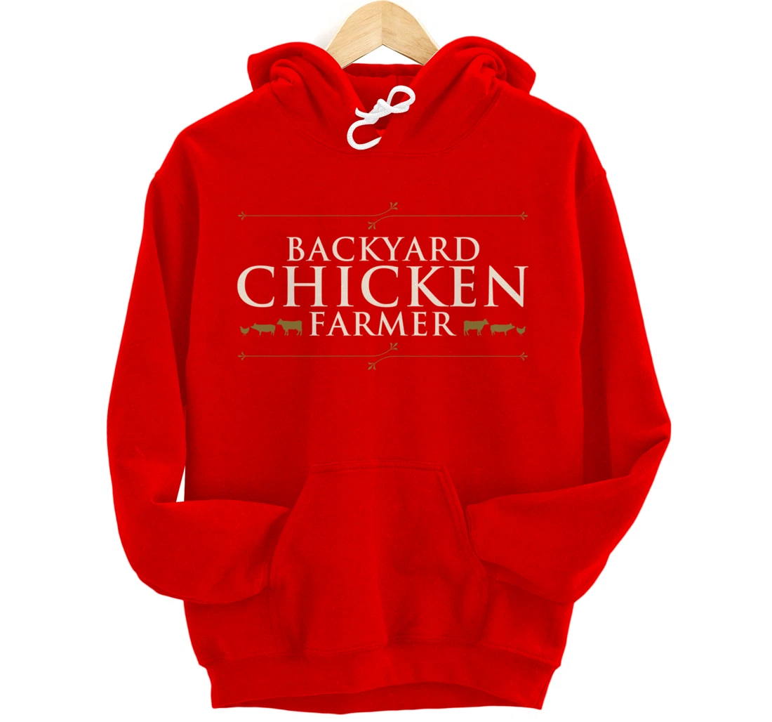 Funny Chicken Farm Lover Graphic for Women and Men Farmer Pullover Hoodie
